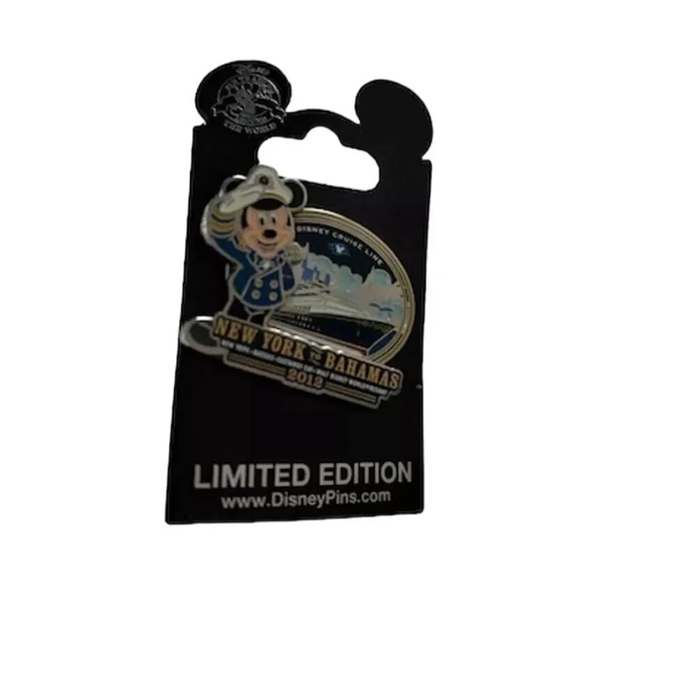 Disney Cruise Line Captain Mickey Mouse 2012 Pin NY to Bahamas Limited Edition